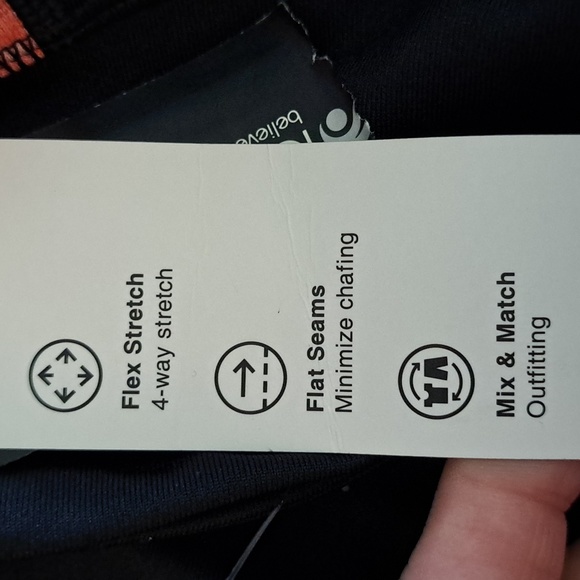 Ideology Flex Stretch Black/Coral Workout Capri's. Size Small NWT - Picture 10 of 10